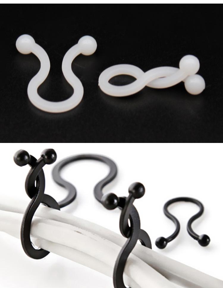 Ball-Shaped Buckle Cable Tie & Clamp Organizer - Flexible Wire Twist & Fixer