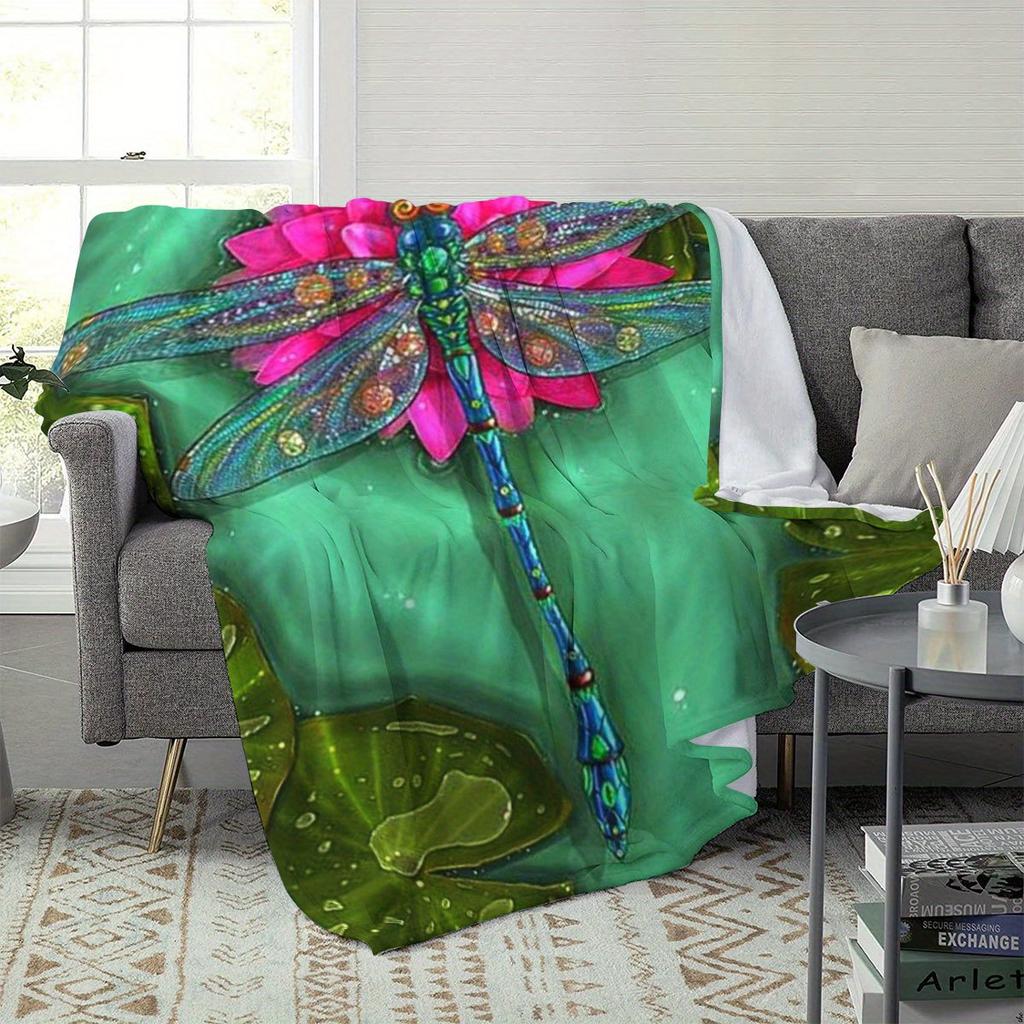 Bohemian style butterfly pattern Flannel printed blanket suitable for all seasons suitable for living room office sofa travel