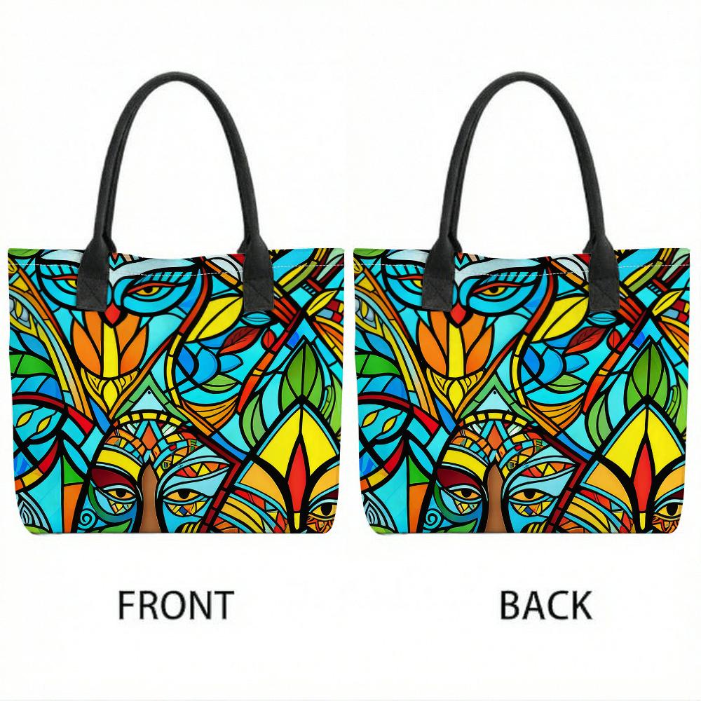  Bohemian Owl Print Tote Bag Fashion Large Capacity Casual Handbag for Daily Use