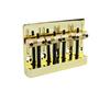 Guyker 4-String High Mass Bass Bridge GB403 Vintage CNC Machined Brass Saddle Tailpiece for Jazz Electric Bass Gold