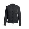 ELLASSAY Women's Rhinestone Embellished Knit Cardigan