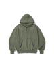 Garment Dyed Button Hoodie / Pigment Green