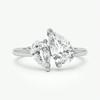 925er Sterlingsilber Funkelnde Wassertropfen Verflochten Blendend Klar Birnenförmige Zirkonia Fingerringe Für Damen Geschenk Hochzeit Feiner Schmuck