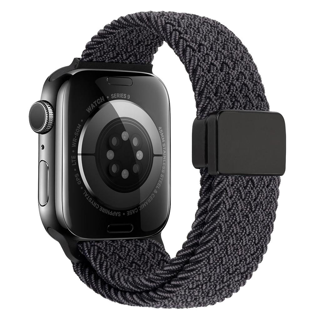 Watch Band For Apple Watch Series 10 Ultra 9 8 7 SE 6 5 4 3 2 1 46mm 49mm 45mm 44mm 42mm , Magnetic Clasp Nylon Adjustable Strap