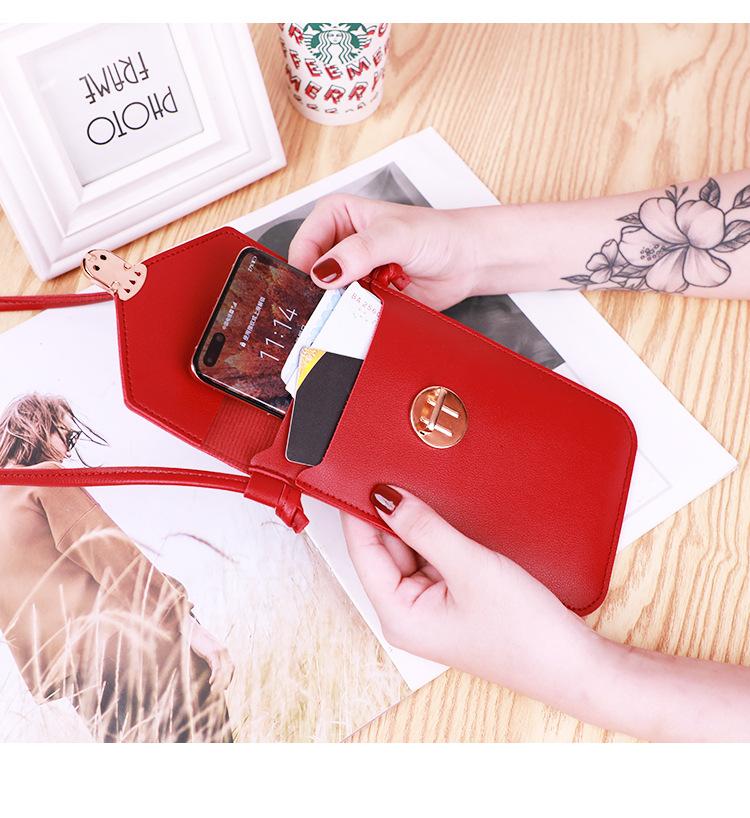 Women Leather Touchable Phone Purse Small Crossbody Bag Mini Cell Phone Pouch Shoulder Bag