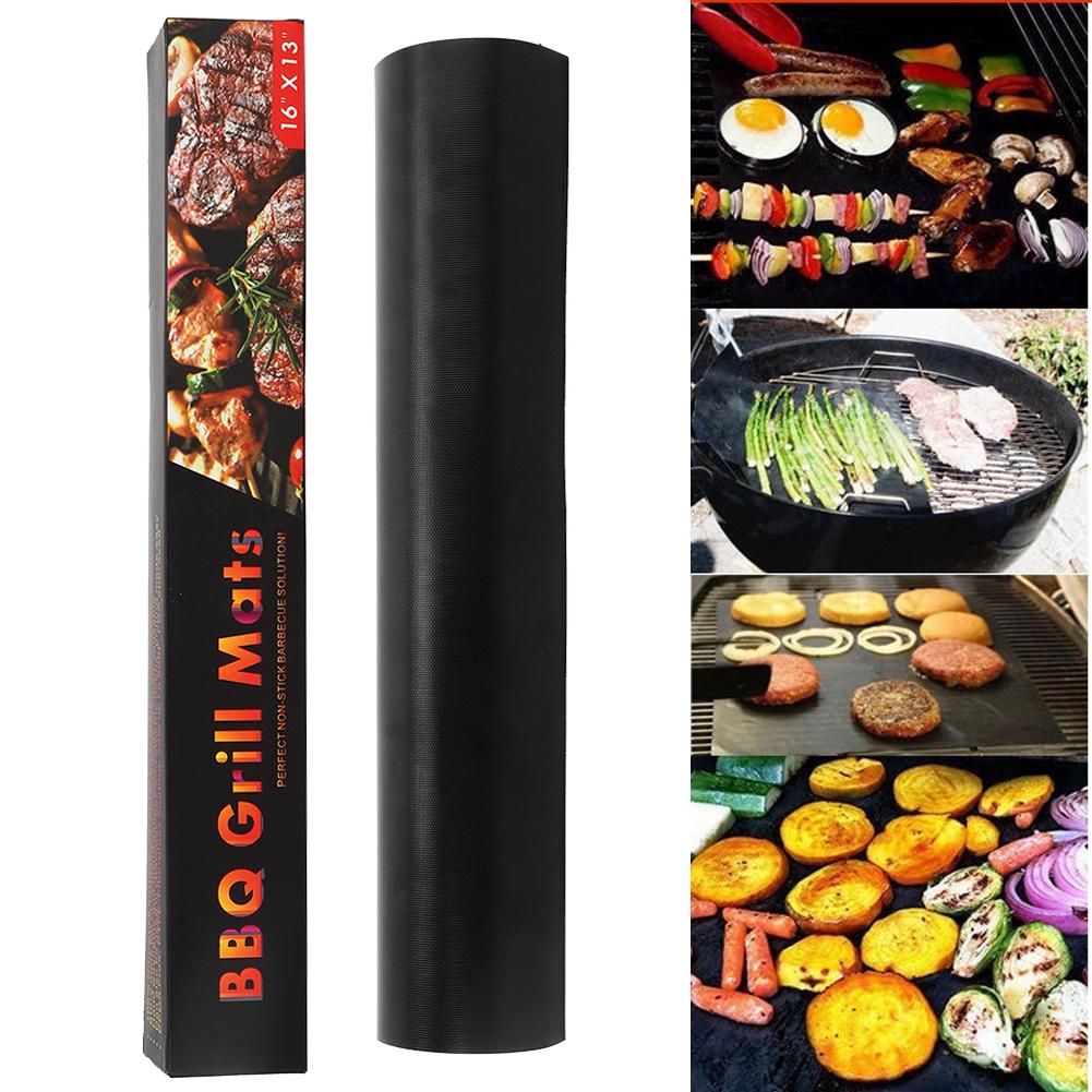 5PCS BBQ Mats Reusable Grill Cooking Pad for Household Kitchen Outdoor Barbecue Use