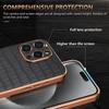 Fashion Crocodile Pattern Electroplating Design Leather Phone Case For iPhone 16 16E 15 14 13 12 11 Pro Max Plus Back Cover