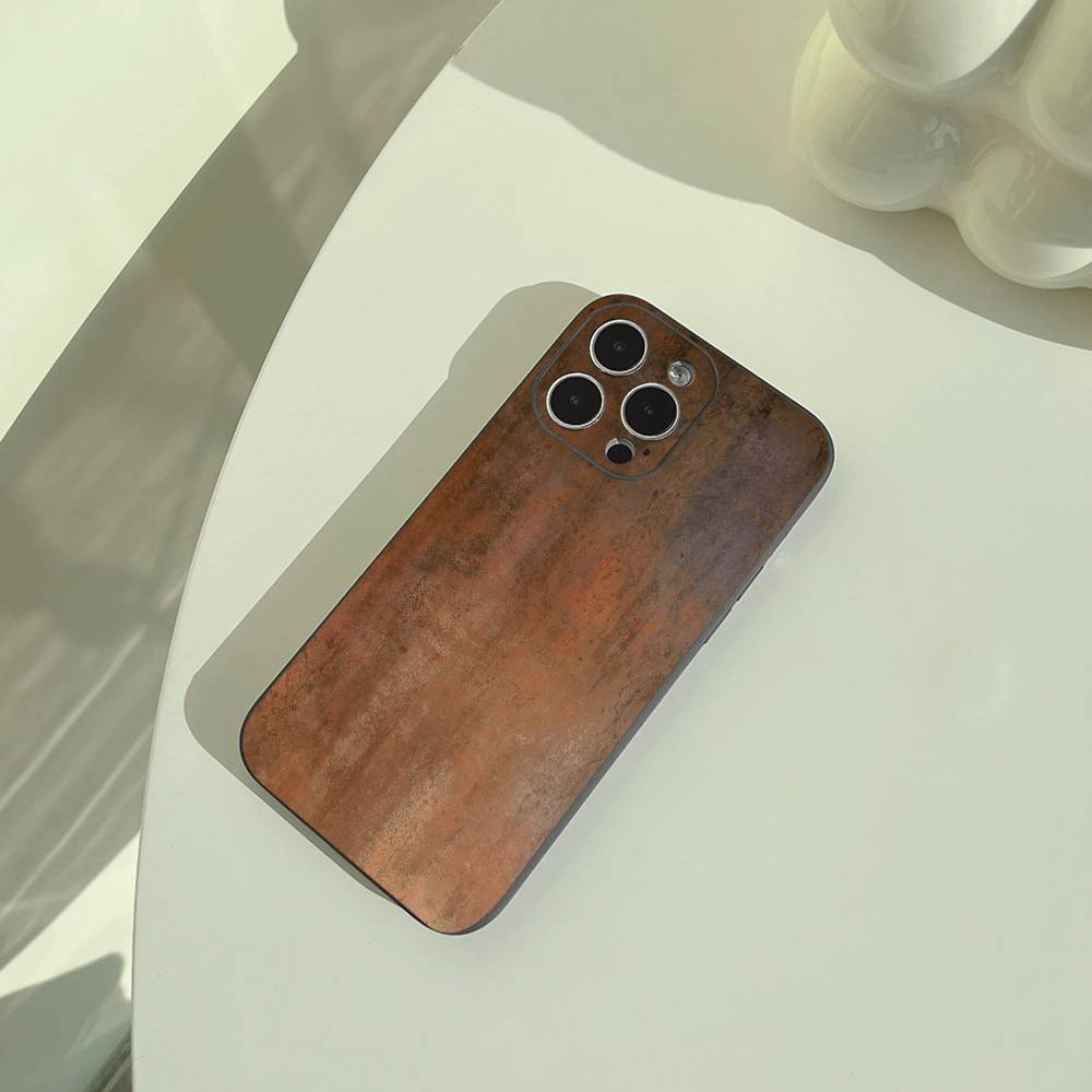 

Natural- rust- texture Phone Case For iPhone 17,16,15,14,13,12,11 Pro Max,16Plus,XS Lightweight and practical Soft Black Cover iPhone13PROMAX