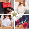 PRETYZOOM 100Pcs Glitter Star Cloth Patches Embroidered Appliques Decorative Iron On Patches for Clothing Bags Backpacks Jackets (Golden)