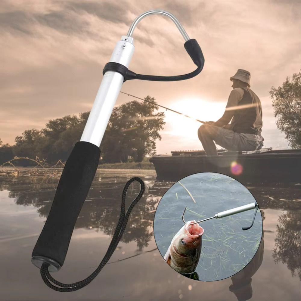 Stainless Steel Hook Fish Grippers Aluminum Zinc Zinc Alloy Pole Fishing Hook Pole  Sea Fishing