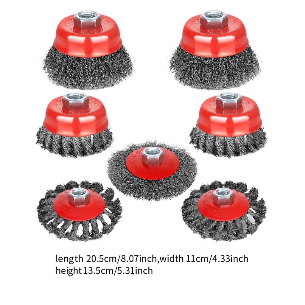 New Release Cup Wire Brush for Disc Wire Grinder Wire Powerful Abrasive Wire Hex Shank Wire Threaded Angle Grinder Wire DIY Work Removes Rust and Rust