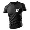 Four Seasons Adult Men'S Crew-Neck T-Shirt Top Creative Five-Pointed Star Pattern Print Loose Multi-Color Trend Short Sleeve