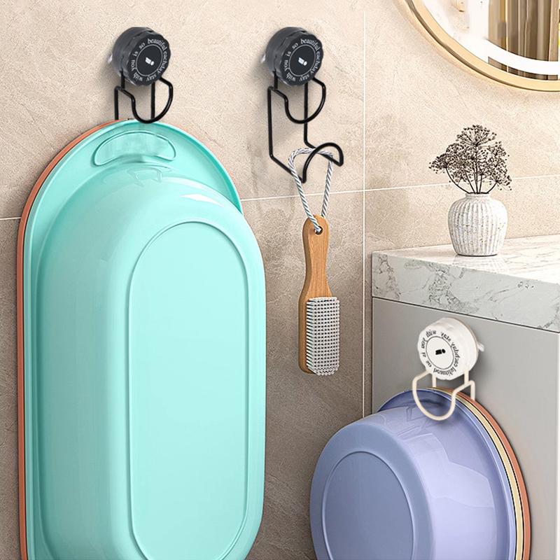 Badezimmer Saugnapfhaken Wandmontiertes Aufbewahrungsregal Badewanne Becken Haken Aufhänger Zuhause Küche Badezimmer Wandhaken