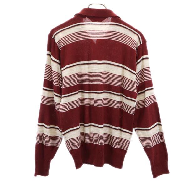 CLASSIC DIRECTIONS anii '80 vintage Model Bordură Tricou Polo tricot cu mânecă lungă Bărbați Second-hand