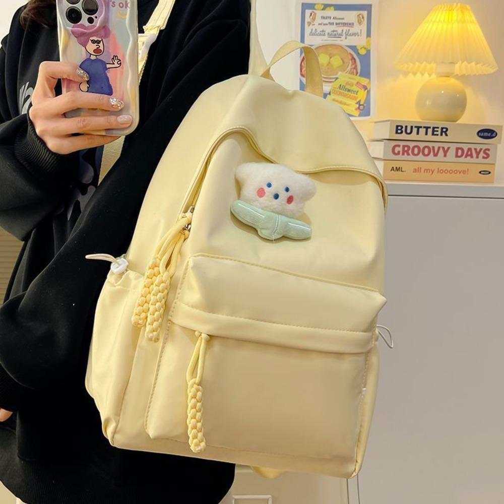 High School Student Simple Treasure Large Capacity Backpack School Bag Student Versatile ins College Student Korean Backpack Mommy