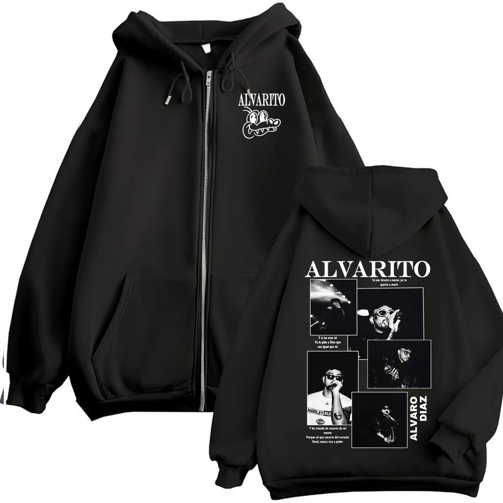 Alvaro Diaz Album Omakase Cover Sweatshirt Jacket Men's Hip Hop High Street Zip Up Hoodies  Zipper Pullovers Coat