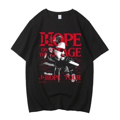 New JHope Hope On The Stage Tour T Shirt Summer Korean Funny T Shirts 2024 Cotton Harajuku Tee Shirt Man Loose Tops