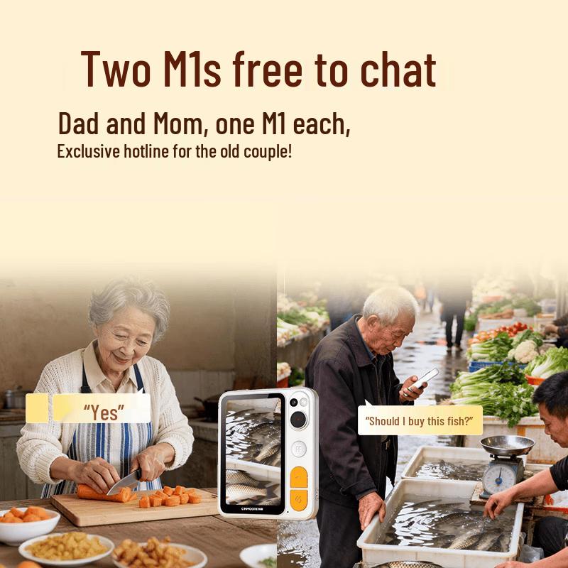 CINMOORE M1 Elderly GPS 4G Anti-Loss Phone with AI Chat & Monitoring (CN version)