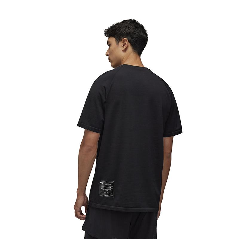 Y-3 Run Knit Short Sleeve T-Shirt Men Tops Black IW9993
