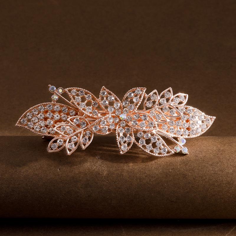 Hairpin crystal clip headpiece for ladies hair accessories butterfly hairpin spring clip