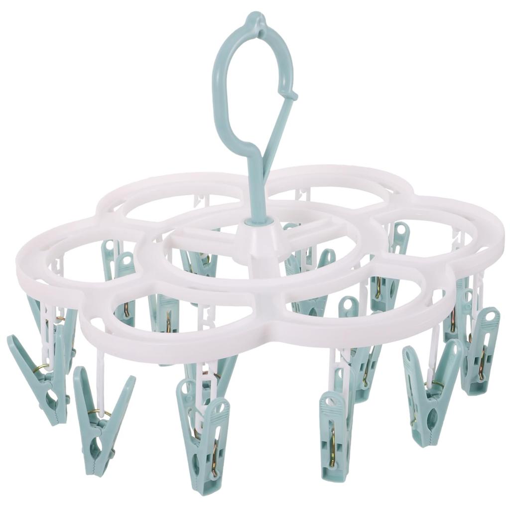 NUOLUX Windproof Drying Home Drip Hanger for Underwear and Small Convenient Laundry Tool Rack, 360-Degree Rotating, Socks, Hanger, Blue,