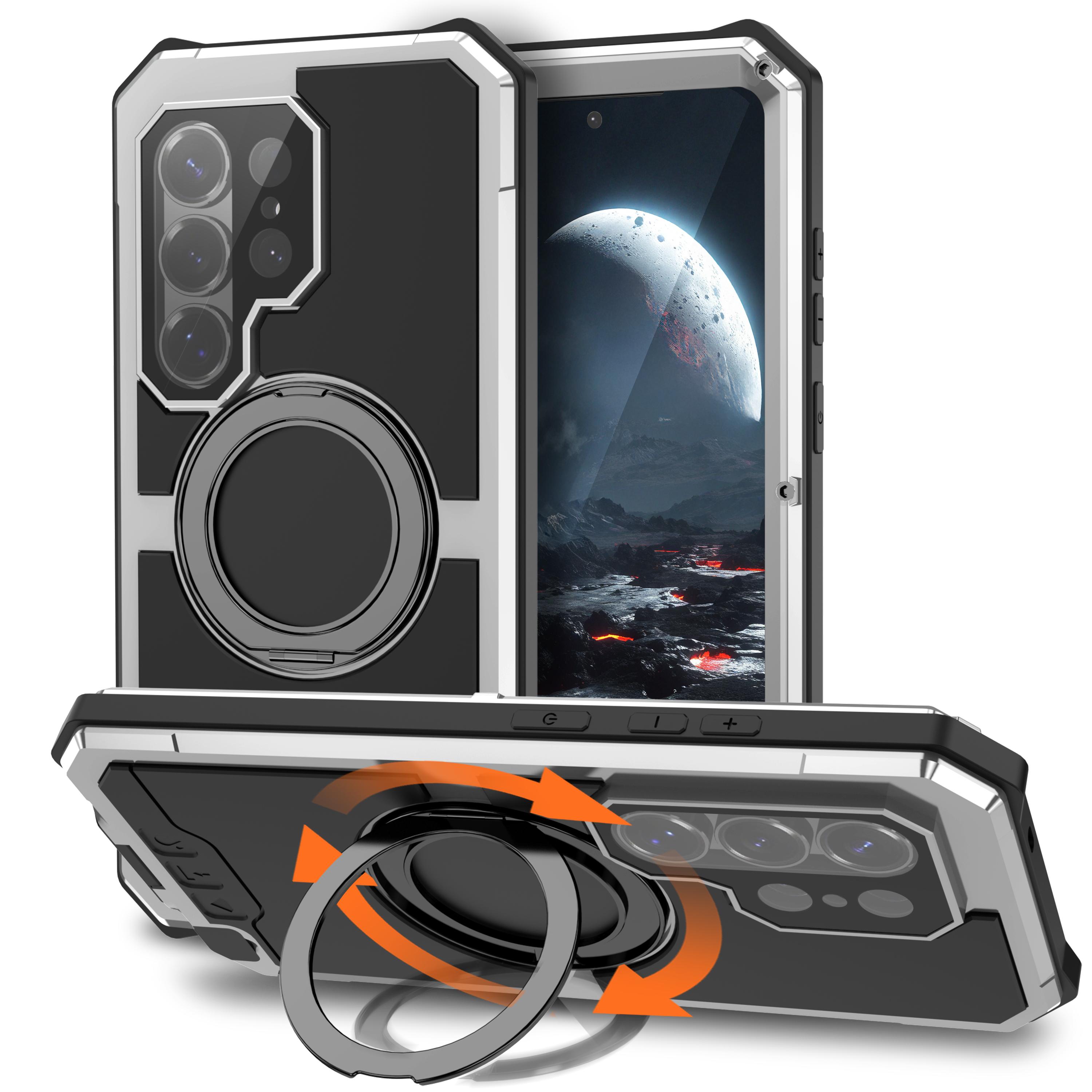 

Metal Aluminum Phone Case for Samsung S26 Ultra Shockproof Dropproof Military Magnetic Bracket Screen Lens Proection aluminum&Case & Holder&Galaxy S26 Ultra