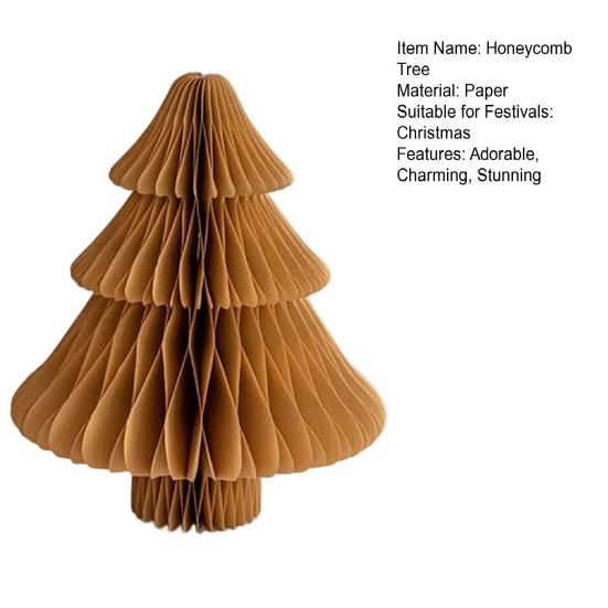 Honeycomb Paper Christmas Tree 3D Foldable Accordion Xmas Tree Winter Tabletop