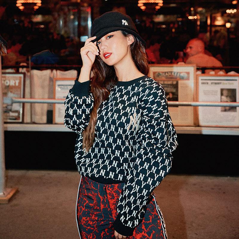 New MLB Old Flower Sweatshirt Women's 31MTM2041-50L