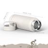 GRANDTIES Vacuum Insulated Stainless Steel Water Bottle, Wide Mouth, 709ml, with Two Lids, Direct Drinking, Keeps Hot or Cold Water Hot for 12 Hours,
