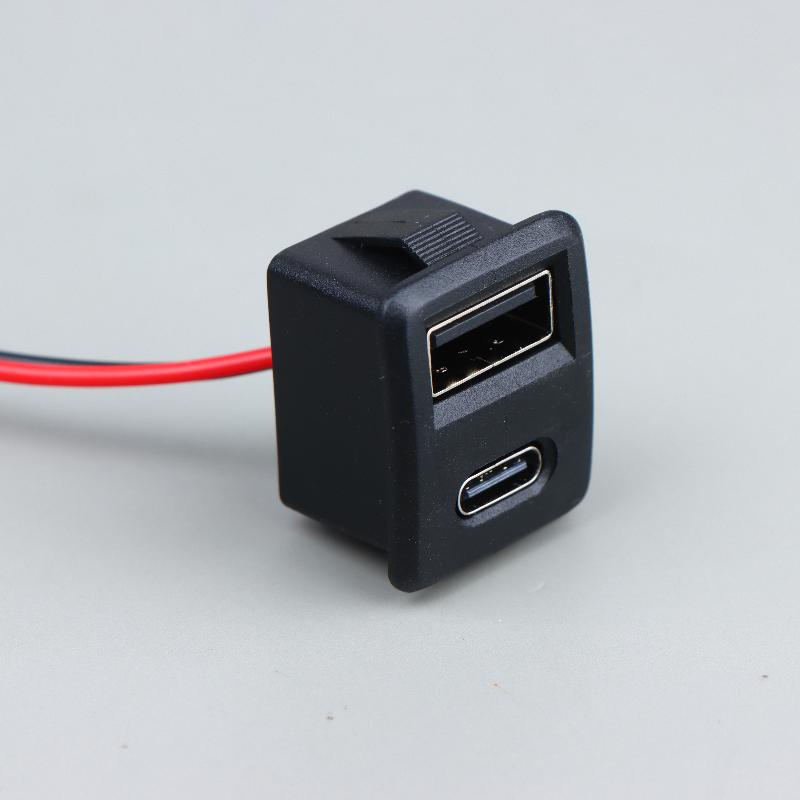 Double Layer Type-C Socket USB Female Base with Cable Connector 1/2/5Pcs for Reliable Device Connection and Charging