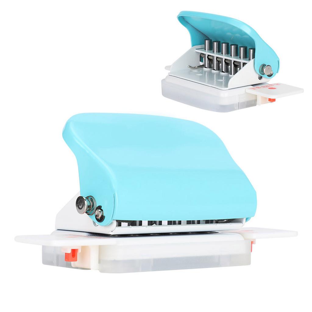 Adjustable Hole Punch Green Manual Office Home Universal A4 Paper Punching Machines