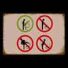 Vintage Funny WC Metal Sign Plaque - Lavatory Toilettes Design - Wall Art Perfect for Bar Club Bathroom Restroom Decoration