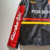 Vintage TwoFold Racing Jacket - Heavy Stitch PU Leather with Porsche Embroidery