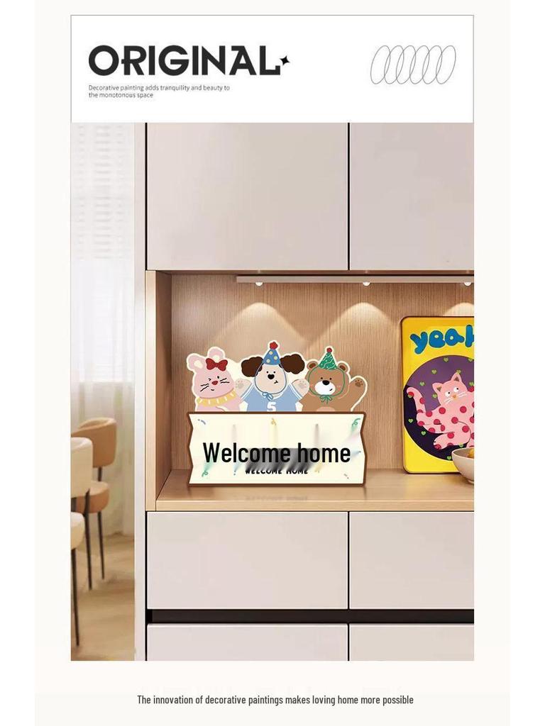 Charming Cartoon Decorative Entryway Ornaments for Home Welcome Decor