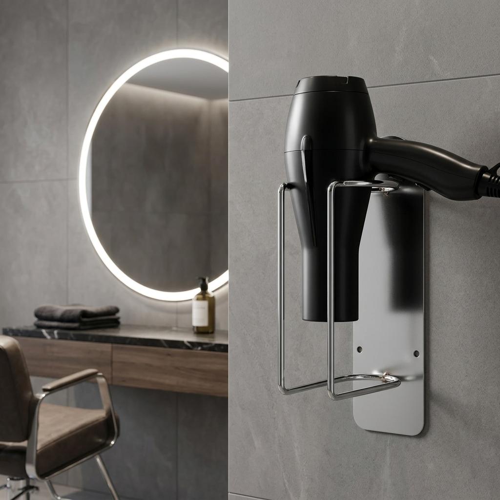 Wall-mounted Hair Dryer Holder Strong Durable Construction