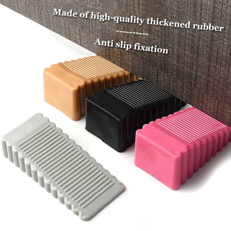 1-5pc Silicone Door Stop Wedge Safety Stoppers Reusable Shock Absorbent Home Office Anti-Folder Hand Door Stopper Anti-collision