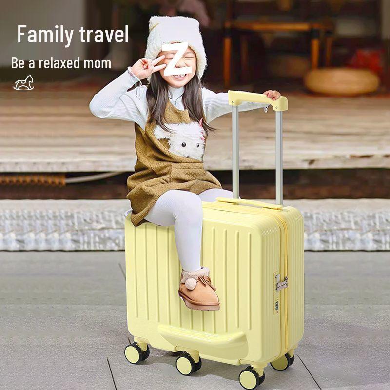 Sturdy Folding Children's Ride-On Suitcase with Magic Trolley and Secure Travel Lock