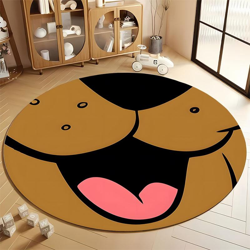 

Charming Cartoon Dog Face Round Kids Rug round carpet for home sofa bedroom, gift Diameter 60cm