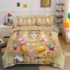 Parure de lit motif éléphant indien Seigneur Ganesha, style bohème, mandala, pour garçons et filles, housse de couette, taie d'oreiller, pour lit double, queen size, pour enfants et adultes