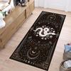 Mystical Snake Moon Phase Runner Rug Soft Non Slip Hallway Carpet Geometric Floral Design Home Decor Floor Mat for Bedside