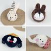 Pet Chew Toy Cartoon Animal Design Bite-Resistant Plush Toy with Sounding Device Interactive Tug-of-War Toy