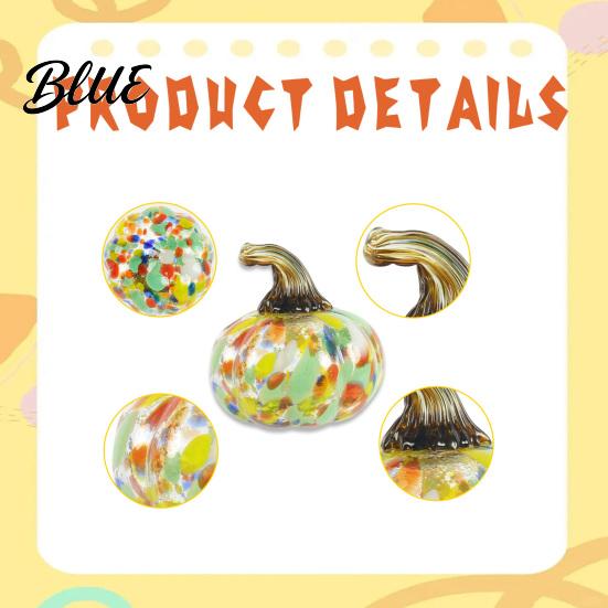 Warm Home Atmosphere Decor Hand Blown Glass Pumpkin Figurine Creative Adornment for Desktop Decoration Unique Fall Autumn Theme Jewelry Living Room