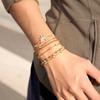 Youthway Delicate Tiny Zircon Bracelet For Women Minimalist 18K Gold PVD Plated Stainless Steel Bracelet Fashion Jewelry Gift