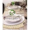 Les Trésors De Lily [Q4128] - Beige 'Boho' Burlap Placemat (Sweet) - 38.5 Cm