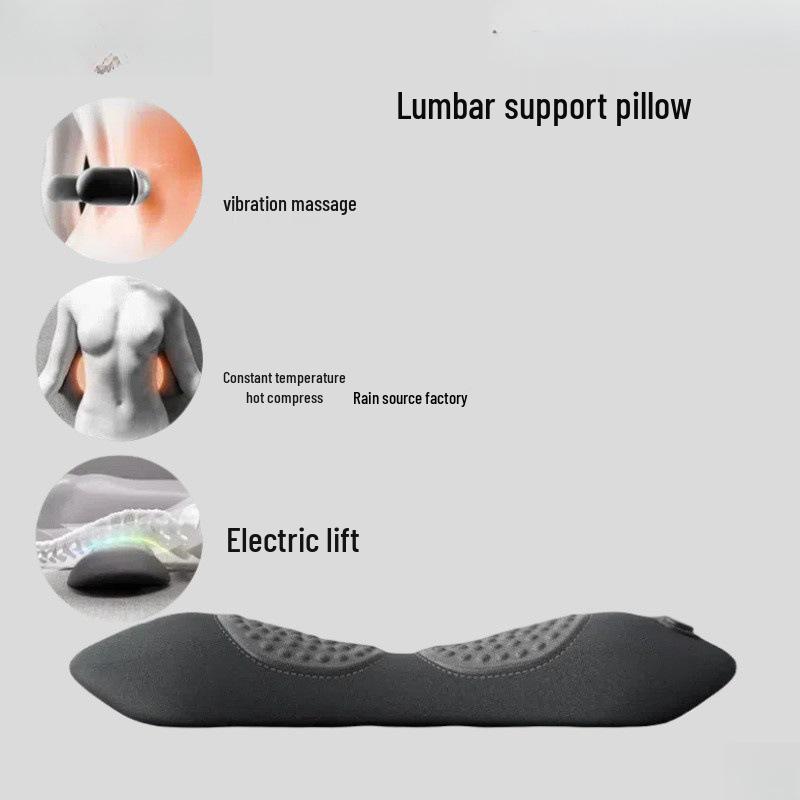 Lumbar Support Pillow for Sleeping with Massage Function