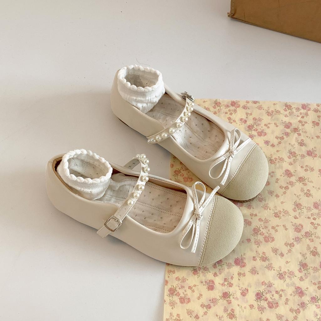 Silver French round head light mouth flat sole shoes women's 2025 new autumn height increase versatile retro Mary Jane shoes