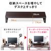 SANWA DIRECT Monitor 60cm X 25cm X 10kg Load Dark Stand/Computer Stand, (W) (D) 9.5cm (H), Wooden, Capacity, Brown, 100-MR194M