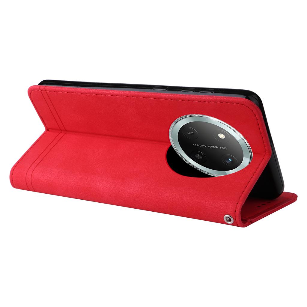 For Honor Magic7 Lite 5G/X9c 5G/X60 Pro 5G Leather Wallet Cases Skin Touch Phone Cover Stand with Strap