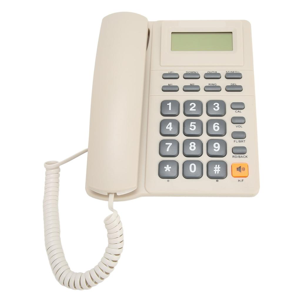 Kabelgebundenes Festnetztelefon Multifunktions Anrufer-ID-Anzeige Kurzwahl Wahlwiederholung der letzten Nummer Tischtelefon für Zuhause Büro