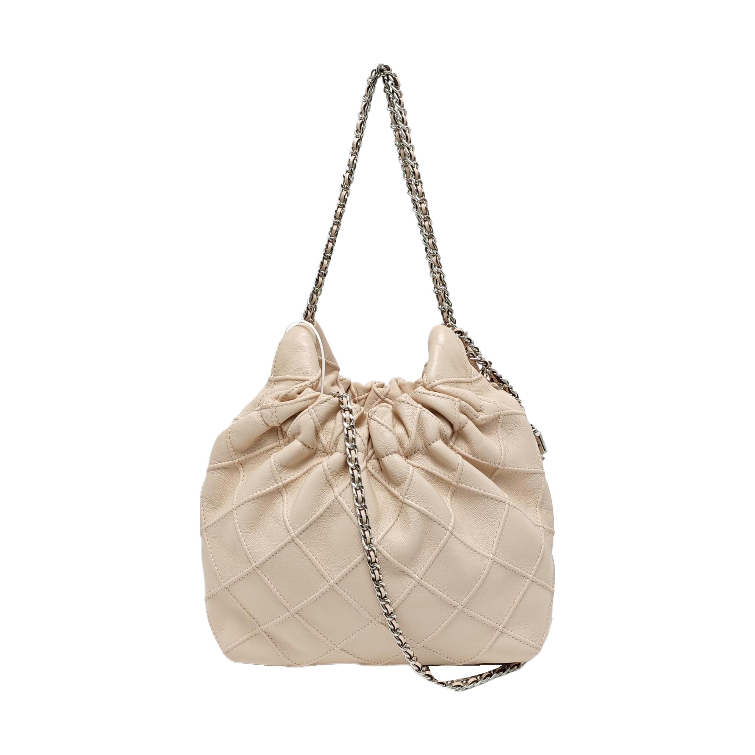 [Pre-Owned] Fleming Chain Strap Logo Charm Leather Mini Shoulder Bag - Very Good #1V18PXT ONE SIZE